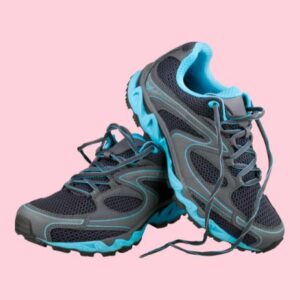 Summit Seeker Black Hiking Shoes with Glacier Blue Accents